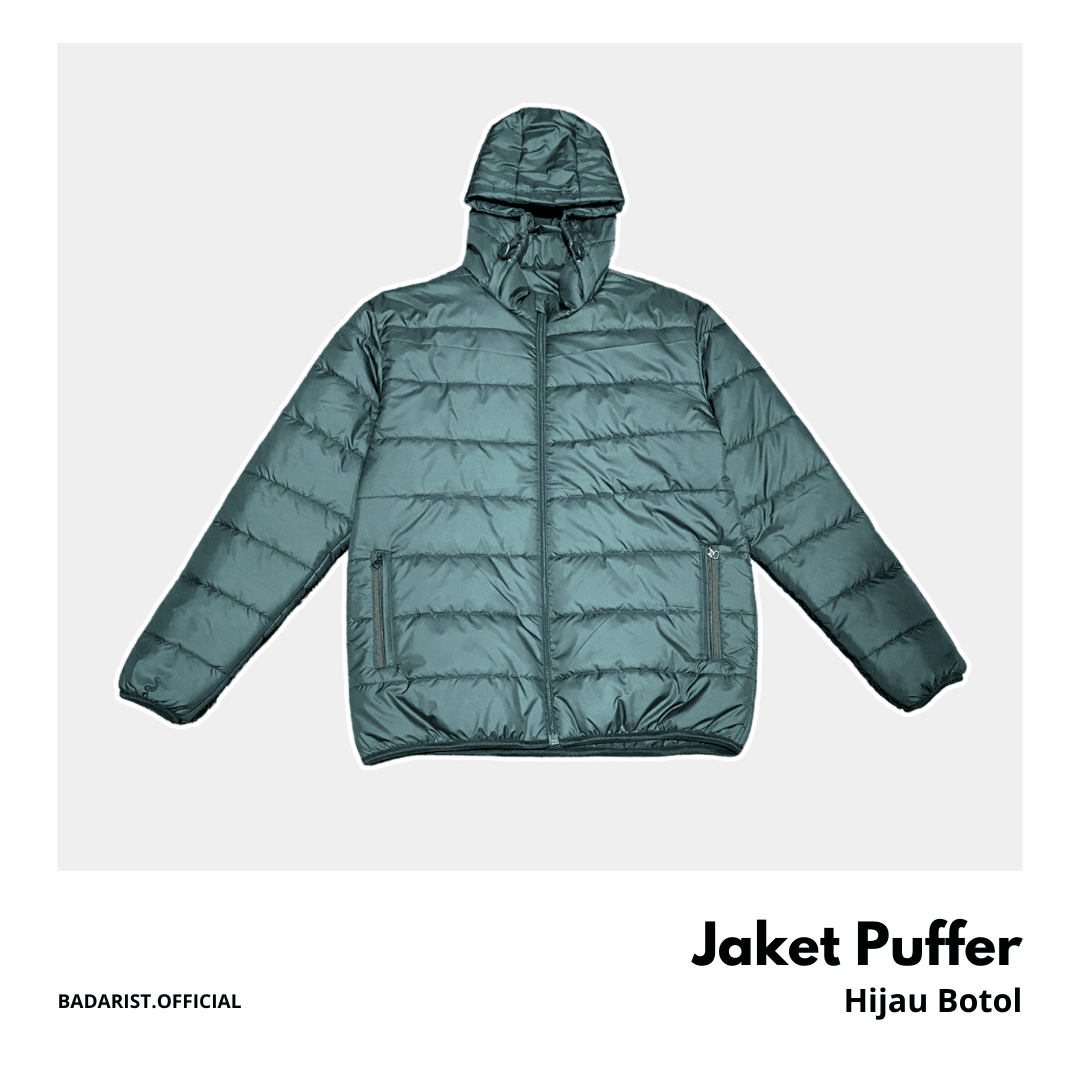 Jaket Puffer - Emerald | Ukuran XL