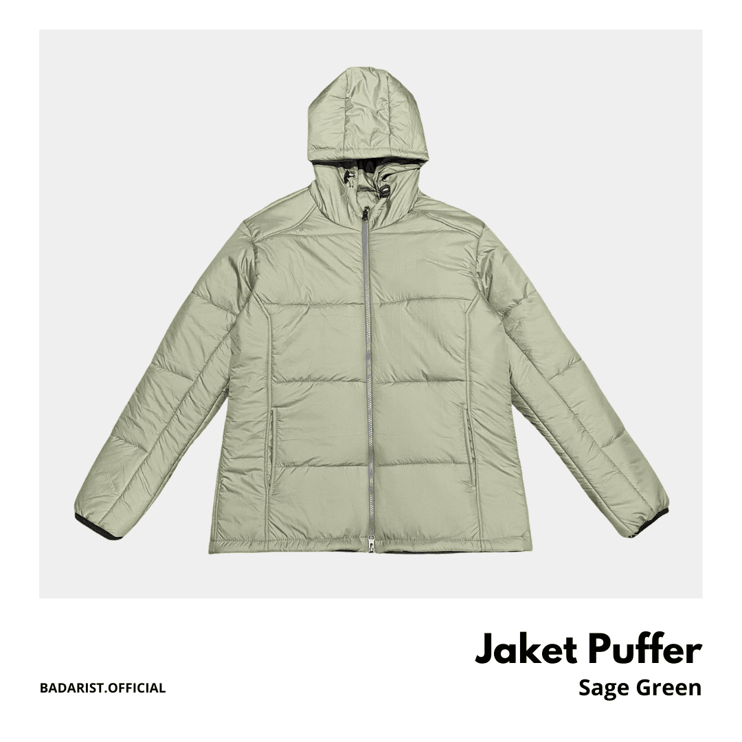 Jaket Puffer - Sage Green