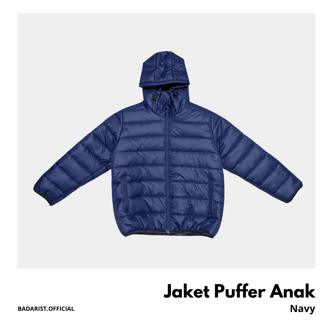 Jaket Puffer Anak - Navy | Anak 7-8 tahun